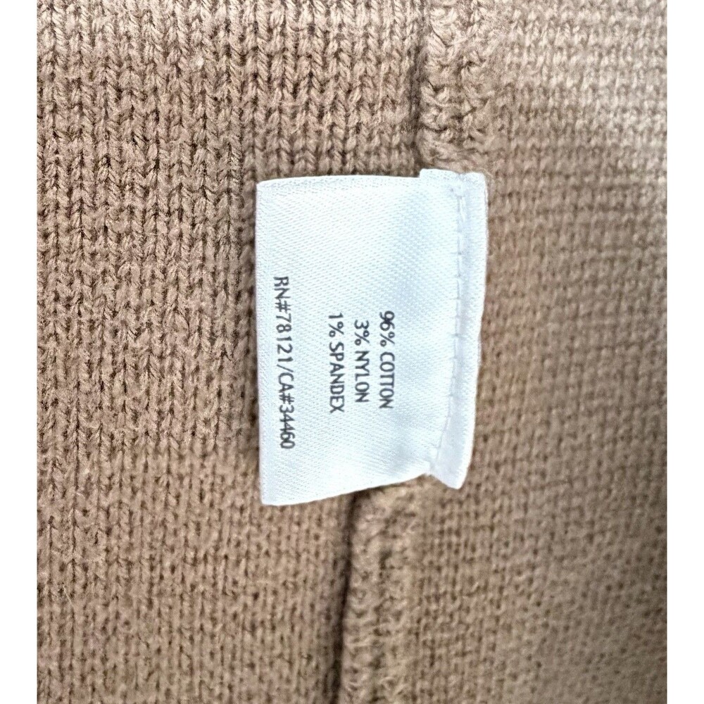 Eileen Fisher Hazelnut Brown Knit Interlock Drape Front Cardigan size XL cotton - Picture 3 of 4